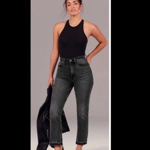 Abercrombie size 27 the skinny high rise jeans washed black excellent condition